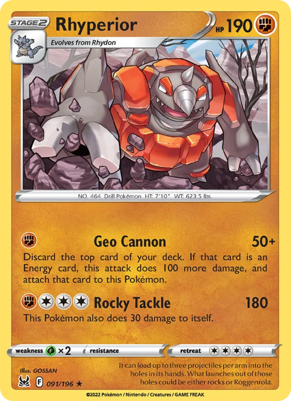 091-RH Rhyperior – Lost Origin