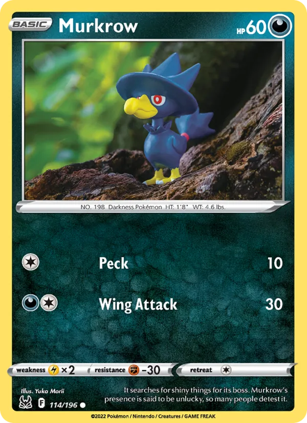 114-RH Murkrow – Lost Origin