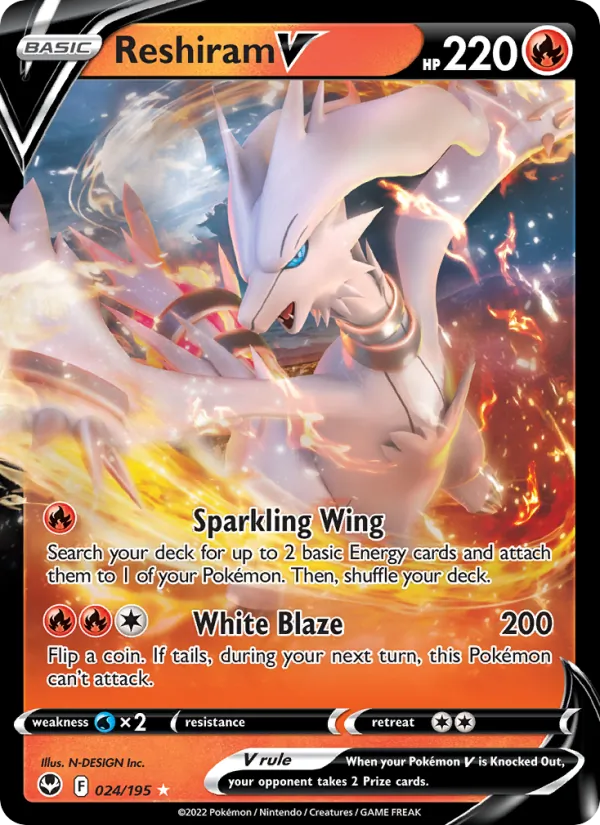 024 Reshiram V – Silver Tempest