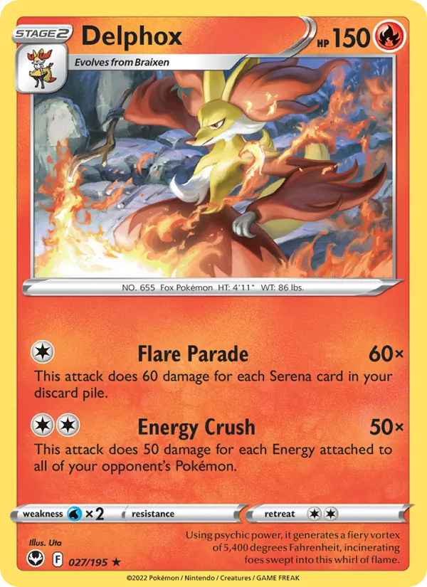 027 Delphox – Silver Tempest