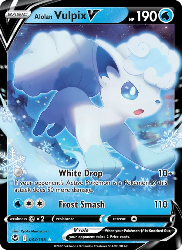 033 Alolan Vulpix V – Silver Tempest