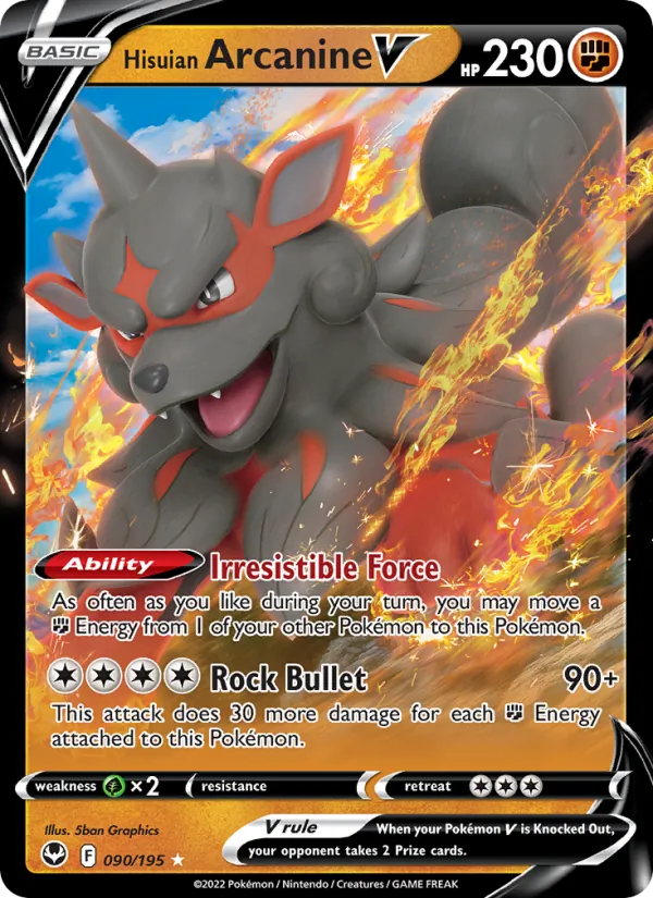 090 Hisuian Arcanine V – Silver Tempest