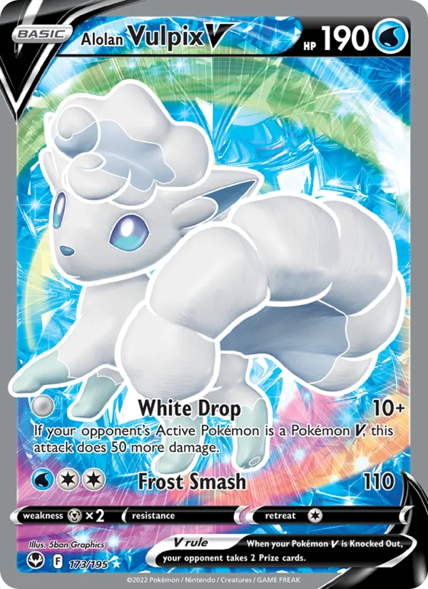 173 Alolan Vulpix V – Silver Tempest