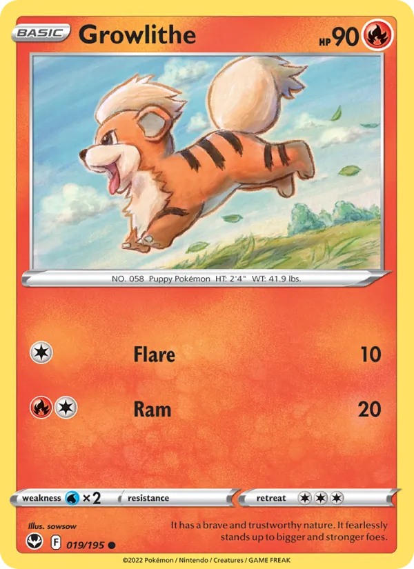 019-RH Growlithe – Silver Tempest