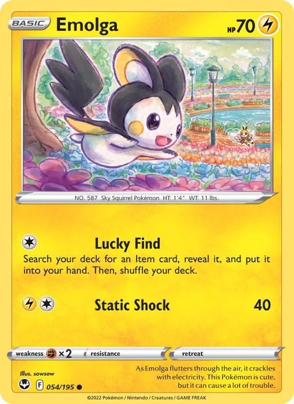 054-RH Emolga – Silver Tempest
