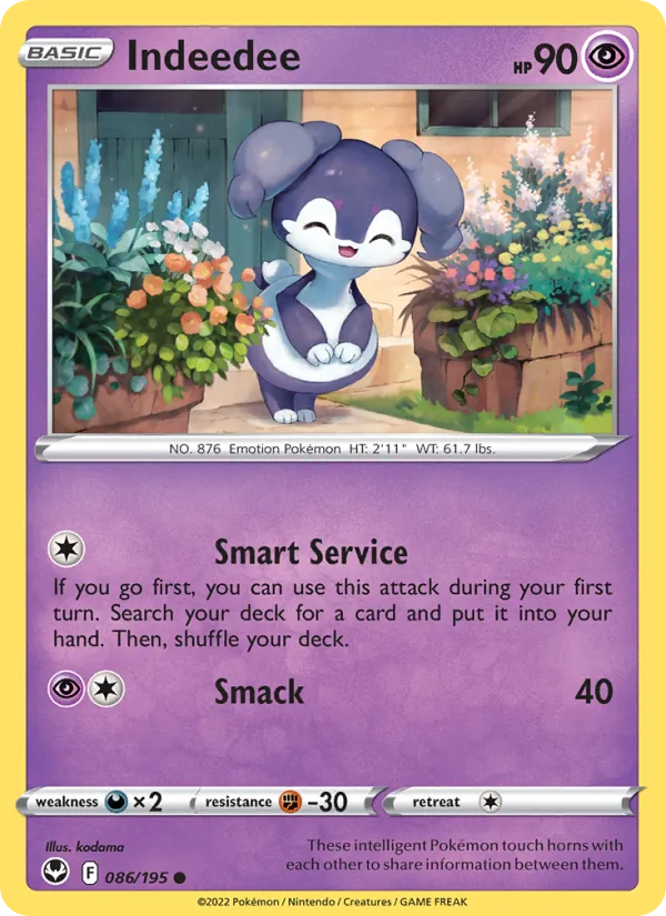 086-RH Indeedee – Silver Tempest