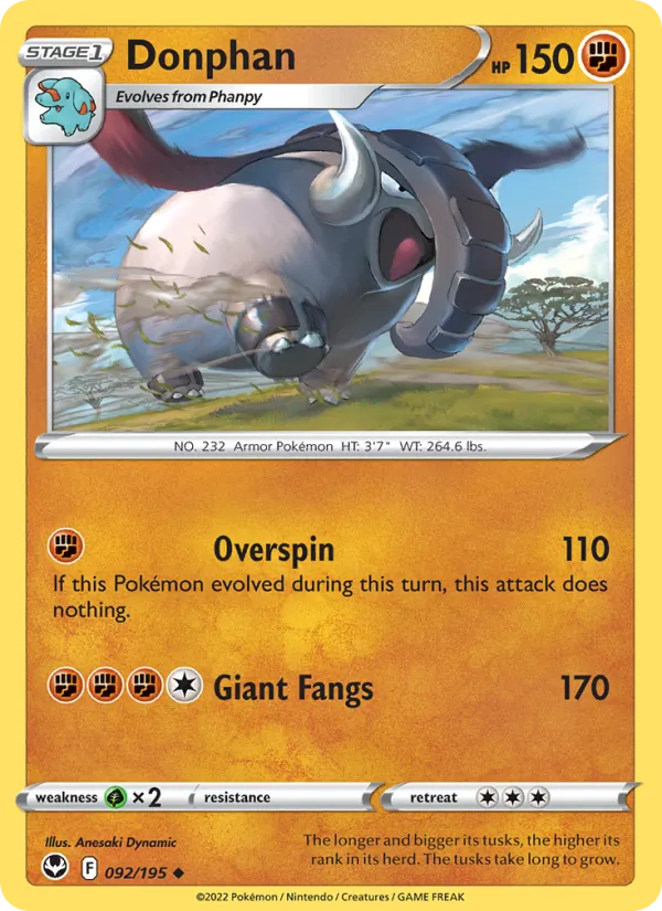 092-RH Donphan – Silver Tempest
