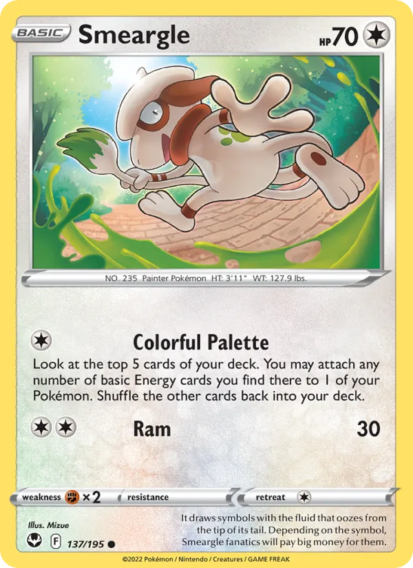 137-RH Smeargle – Silver Tempest