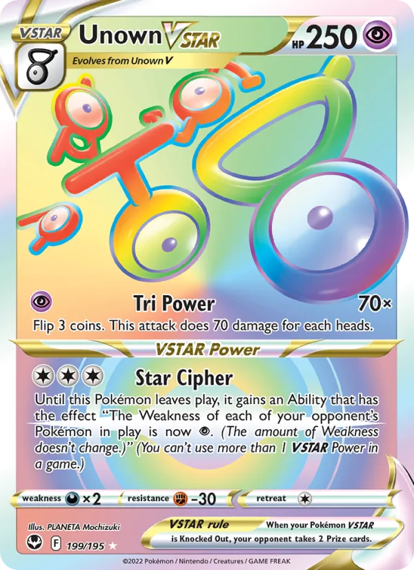 199 Unown VSTAR – Silver Tempest
