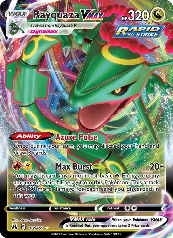 102 Rayquaza VMAX – Crown Zenith