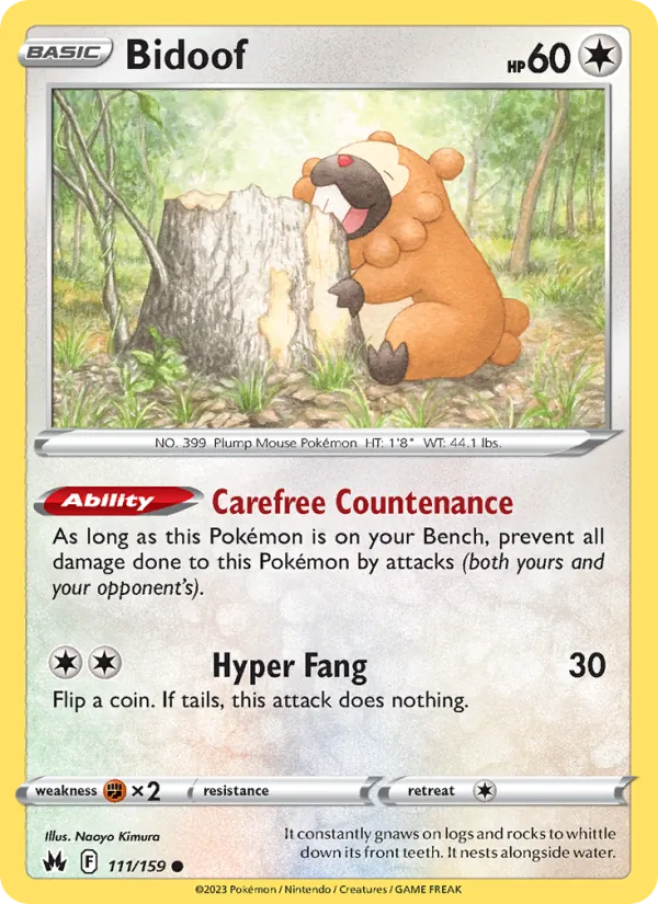 111 Bidoof – Crown Zenith