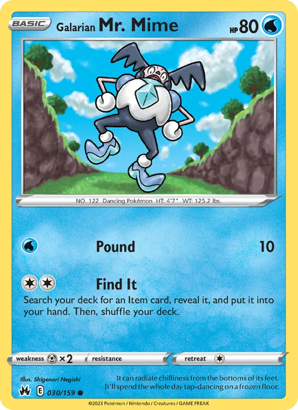030-RH Galarian Mr. Mime – Crown Zenith