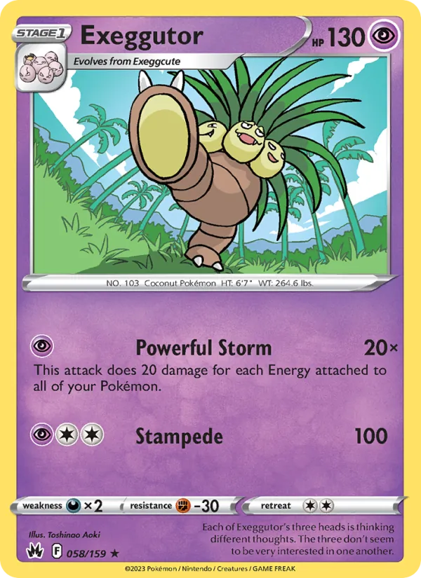 058-RH Exeggutor – Crown Zenith
