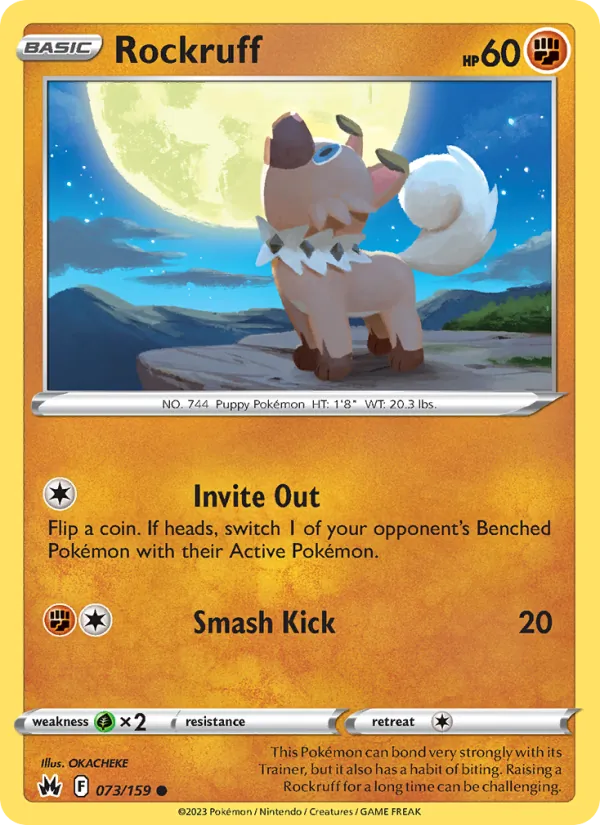 073-RH Rockruff – Crown Zenith