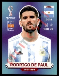 ARG10 Rodrigo De Paul – FIFA World Cup Qatar 2022 Panini