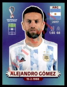 ARG17 Alejandro Gómez – FIFA World Cup Qatar 2022 Panini