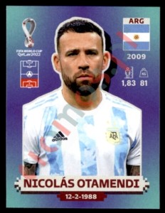 ARG7 Nicolás Otamendi – FIFA World Cup Qatar 2022 Panini