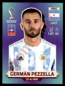 ARG8 Germán Pezzella – FIFA World Cup Qatar 2022 Panini