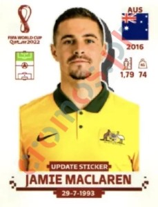 AUS20x Jamie Maclaren – FIFA World Cup Qatar 2022 Panini