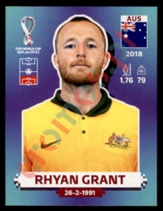 AUS7 Rhyan Grant – FIFA World Cup Qatar 2022 Panini