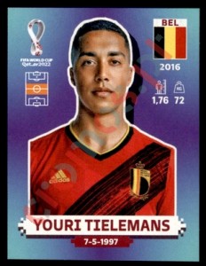 BEL14 Youri Tielemans – FIFA World Cup Qatar 2022 Panini