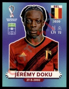 BEL17 Jérémy Doku – FIFA World Cup Qatar 2022 Panini
