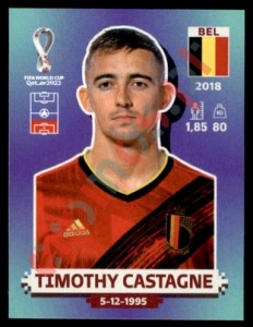 BEL6 Timothy Castagne – FIFA World Cup Qatar 2022 Panini
