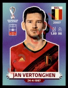 BEL9 Jan Vertonghen – FIFA World Cup Qatar 2022 Panini