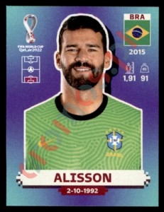 BRA3 Alisson – FIFA World Cup Qatar 2022 Panini