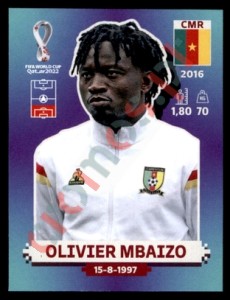 CMR7 Olivier Mbaizo – FIFA World Cup Qatar 2022 Panini