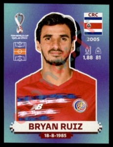 CRC14 Bryan Ruiz – FIFA World Cup Qatar 2022 Panini