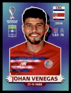 CRC20 Johan Venegas – FIFA World Cup Qatar 2022 Panini