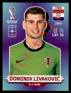 CRO3 Dominik Livaković – FIFA World Cup Qatar 2022 Panini