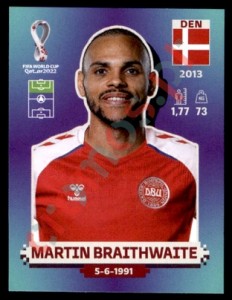 DEN16 Martin Braithwaite – FIFA World Cup Qatar 2022 Panini