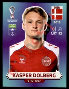 DEN17 Kasper Dolberg – FIFA World Cup Qatar 2022 Panini