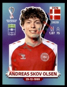 DEN19 Andreas Skov Olsen – FIFA World Cup Qatar 2022 Panini
