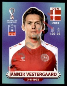 DEN9 Jannik Vestergaard – FIFA World Cup Qatar 2022 Panini