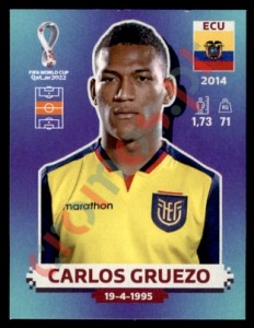 ECU13 Carlos Gruezo – FIFA World Cup Qatar 2022 Panini
