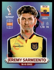 ECU15 Jeremy Sarmiento – FIFA World Cup Qatar 2022 Panini