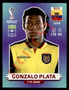 ECU18 Gonzalo Plata – FIFA World Cup Qatar 2022 Panini