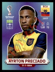 ECU19 Ayrton Preciado – FIFA World Cup Qatar 2022 Panini