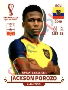 ECU6x Jackson Porozo – FIFA World Cup Qatar 2022 Panini