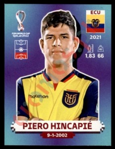 ECU8 Piero Hincapié – FIFA World Cup Qatar 2022 Panini