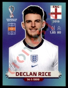 ENG16 Declan Rice – FIFA World Cup Qatar 2022 Panini