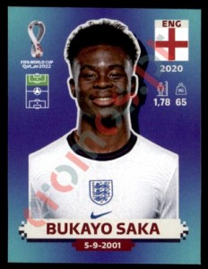 ENG19 Bukayo Saka – FIFA World Cup Qatar 2022 Panini