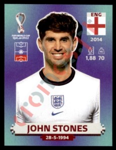 ENG9 John Stones – FIFA World Cup Qatar 2022 Panini