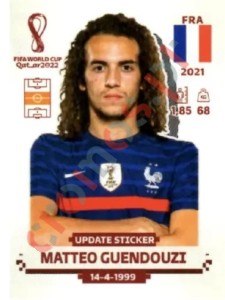 FRA11x Matteo Guendouzi – FIFA World Cup Qatar 2022 Panini