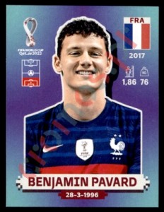 FRA9 Benjamin Pavard – FIFA World Cup Qatar 2022 Panini