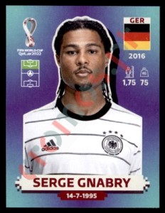 GER16 Serge Gnabry – FIFA World Cup Qatar 2022 Panini