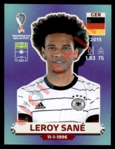 GER19 Leroy Sané – FIFA World Cup Qatar 2022 Panini
